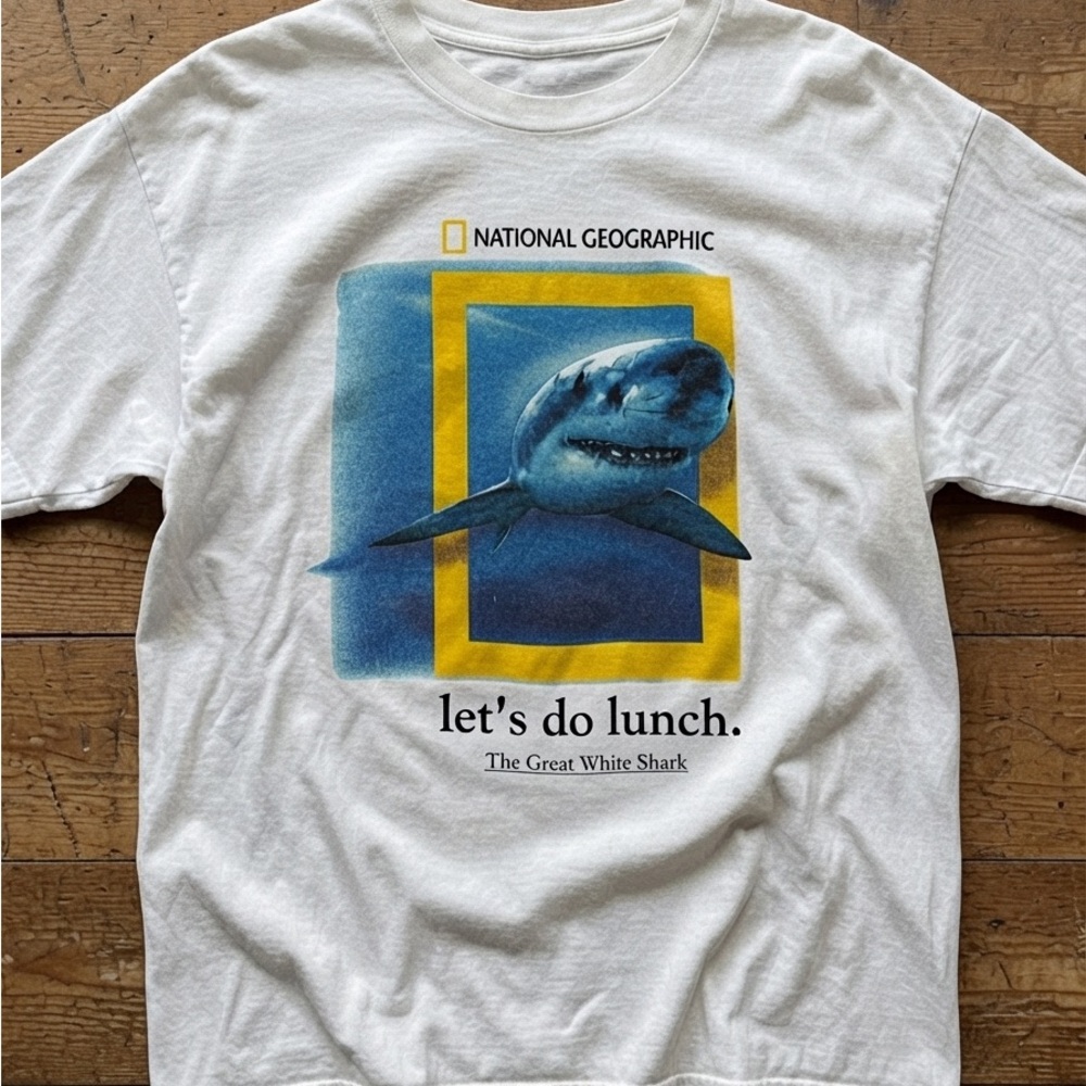 National Geographic White Shark Graphic Tee